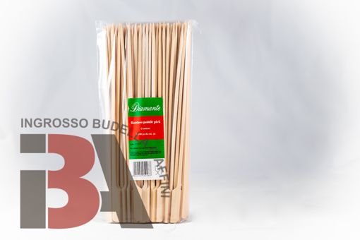 Immagine di STECCONI BAMBU CM 25 DIAMANTE PADDLE - BUSTA DA 100 PZ