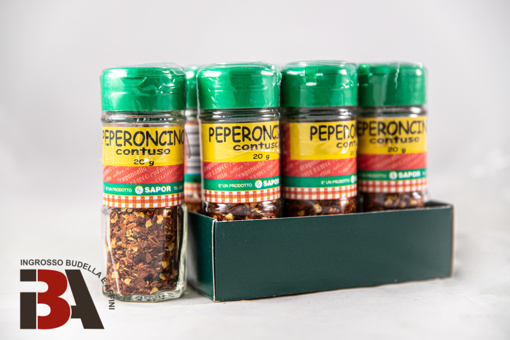 Immagine di VASETTO VETRO PEPERONCINO PICCANTE CONTUSO 20 gr SAPOR